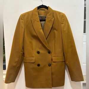 KOTN Women's Double-Breasted Blazer in burnt gold